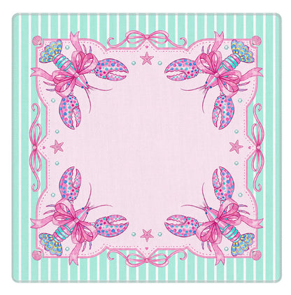 Blue and Yellow Summer Italian Lemon Mahjong Mat