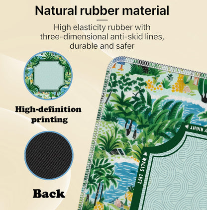 Blue and Yellow Summer Italian Lemon Mahjong Mat