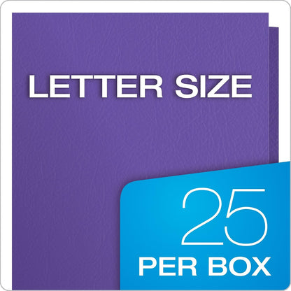 Oxford Two Pocket Folders, Textured Paper, Green, For School, Home, and Office, Letter Size, 25 Per Box (57503EE)