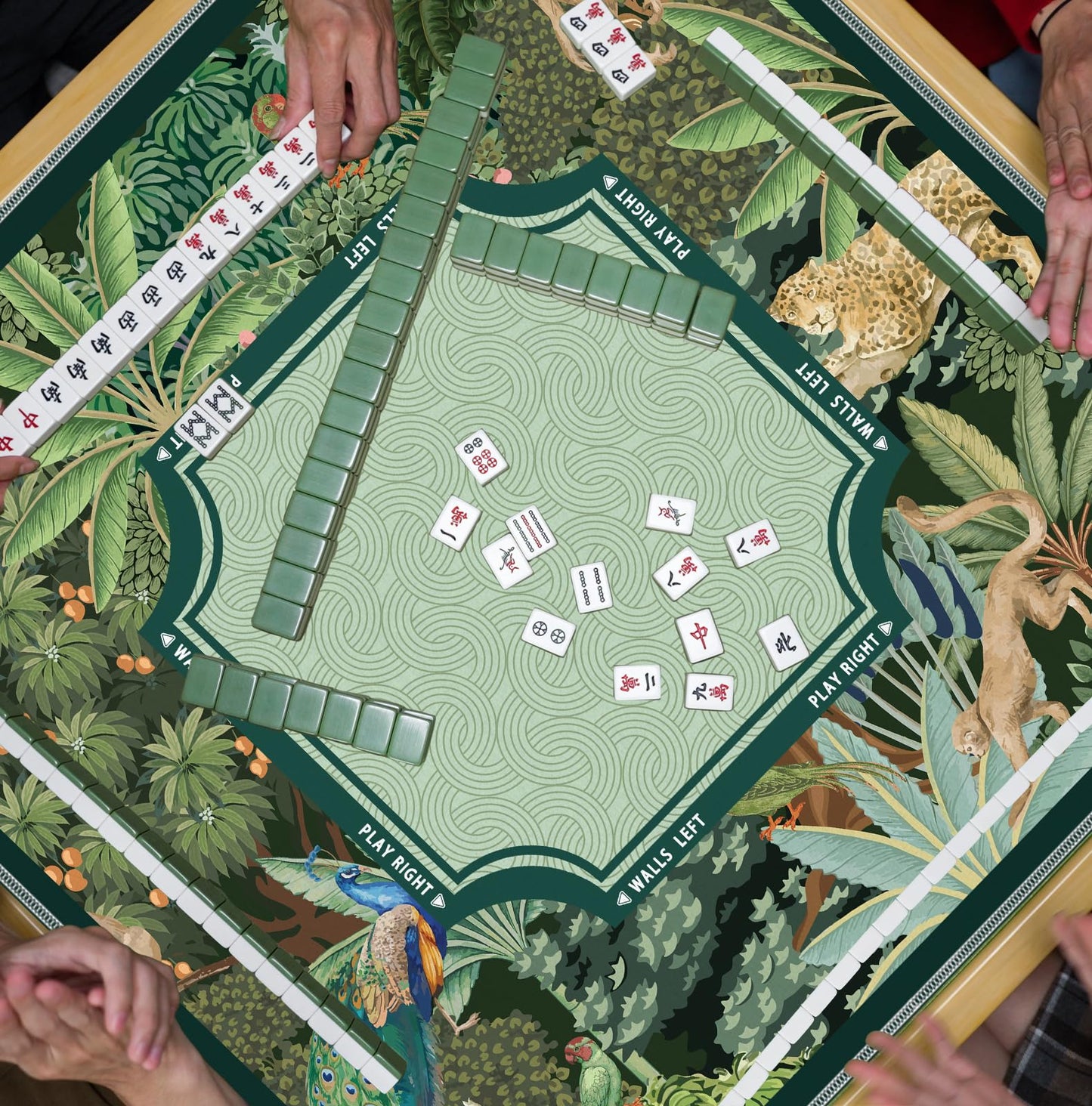 Blue and Yellow Summer Italian Lemon Mahjong Mat
