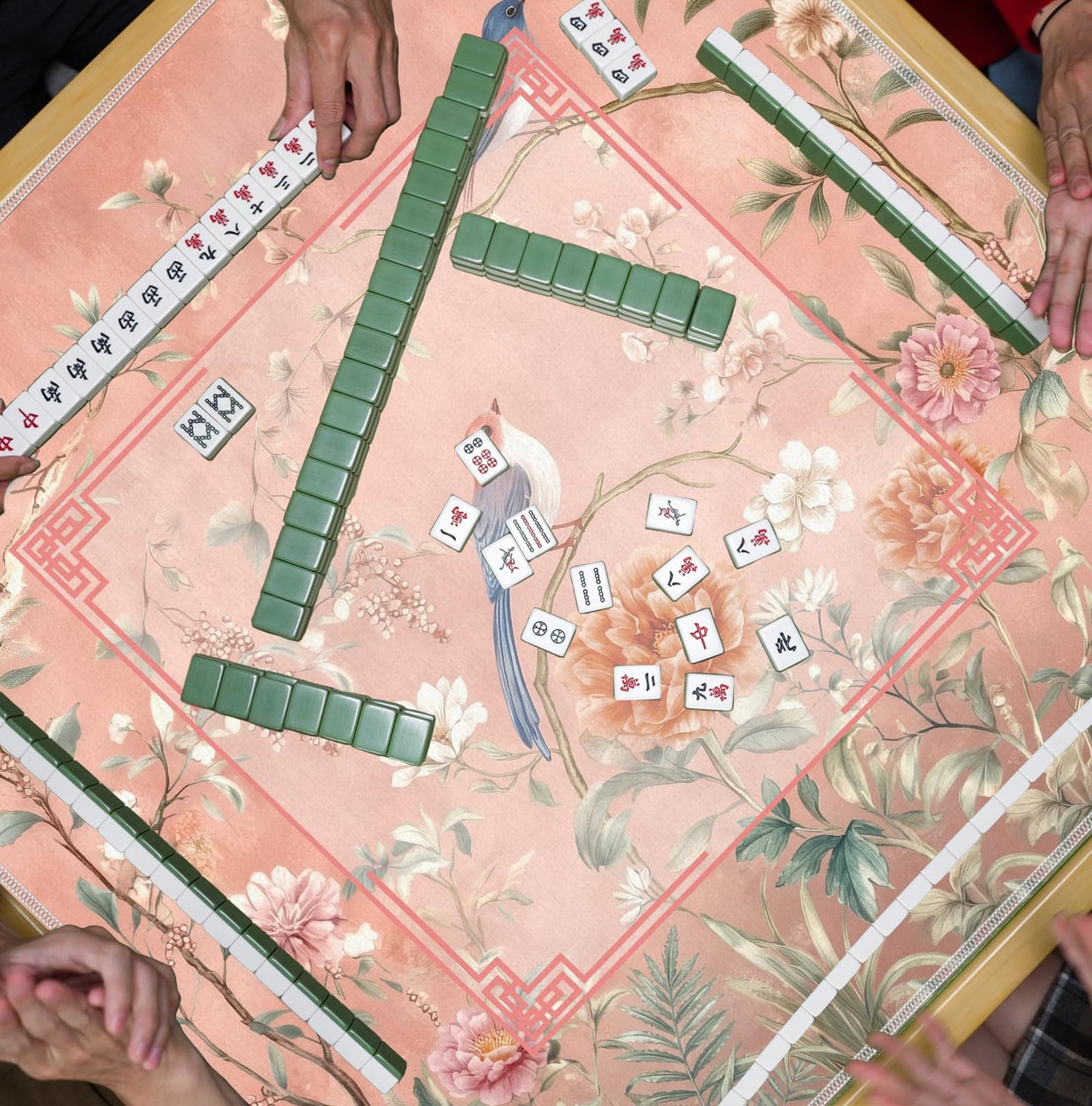 Blue and Yellow Summer Italian Lemon Mahjong Mat
