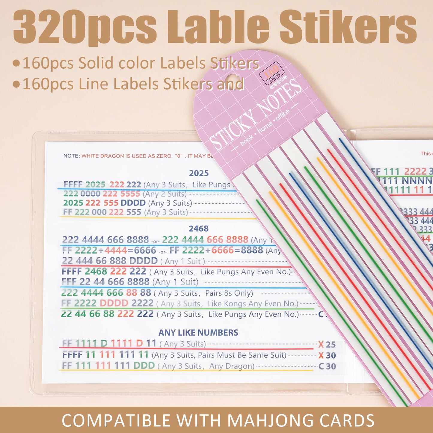 Mahjong Card Line Finder Highlighter Tape