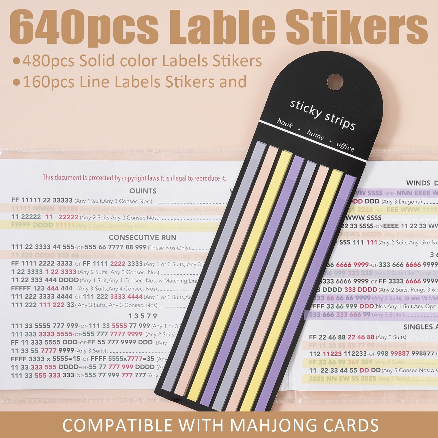 Mahjong Card Line Finder Highlighter Tape