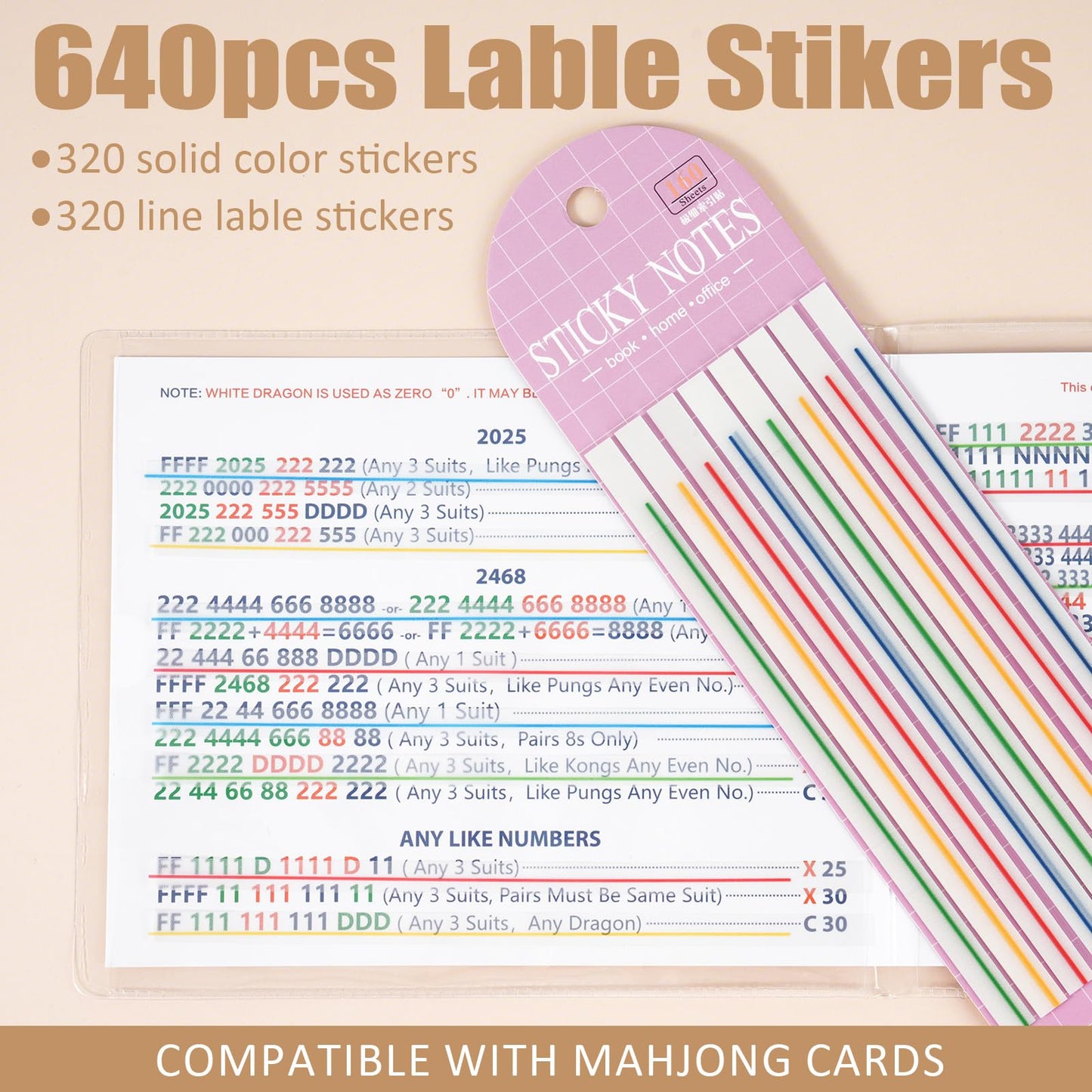 Mahjong Card Line Finder Highlighter Tape