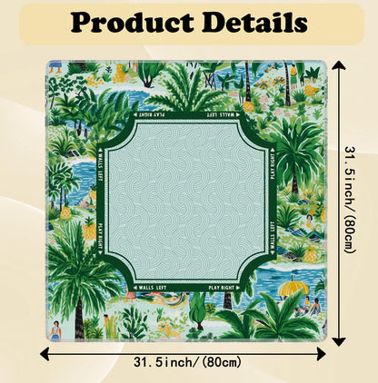 Blue and Yellow Summer Italian Lemon Mahjong Mat