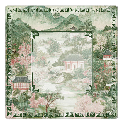 Blue and Yellow Summer Italian Lemon Mahjong Mat