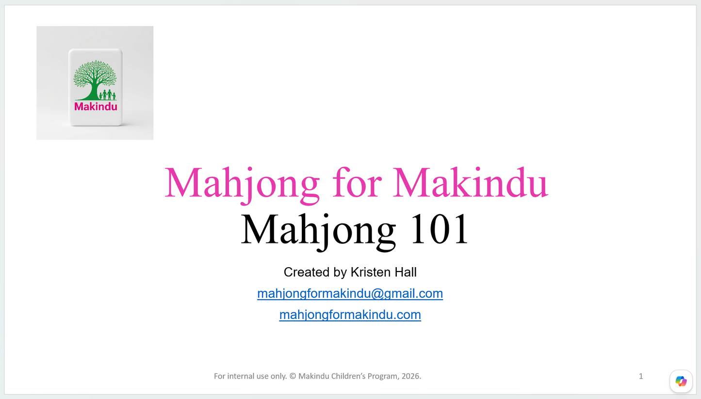 PDF Mahjong 101 Intro & Closing Only