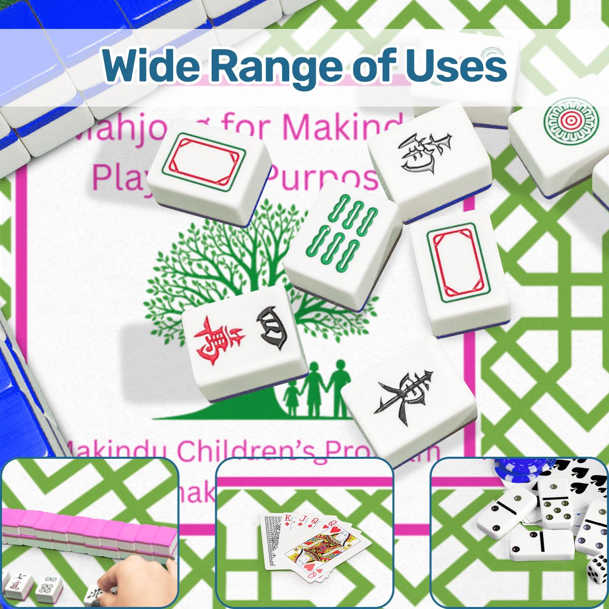 Mahjong for Makindu Custom Mahjong Mat 31.5"x31.5" (Ship Rolled up)