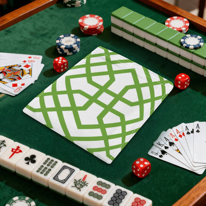 4 pack Green Lattice Mahjong Card Holder with Line Finder