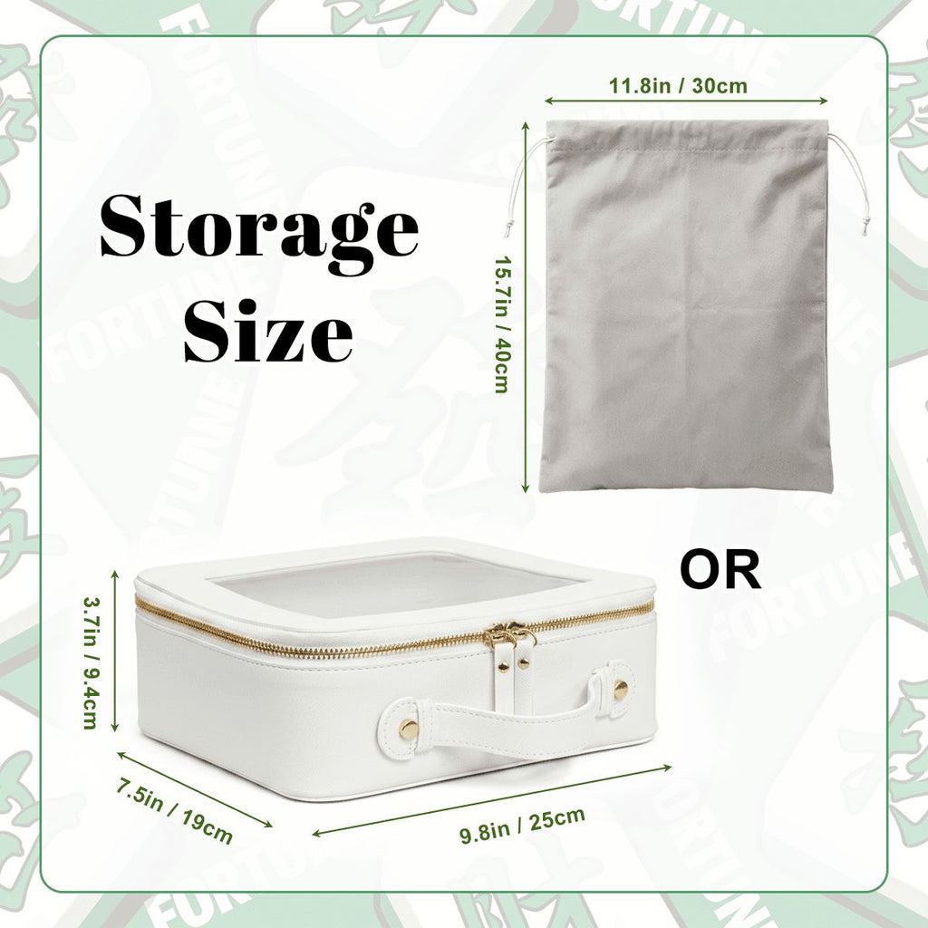 Green Lattice American Mahjong Tiles (Traditional Porcelain Style)